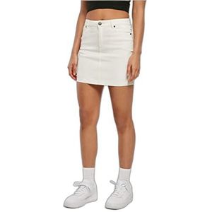 Urban Classics Dames Dames Dames Organic Stretch Denim Mini Rock, Offwhite raw, 34