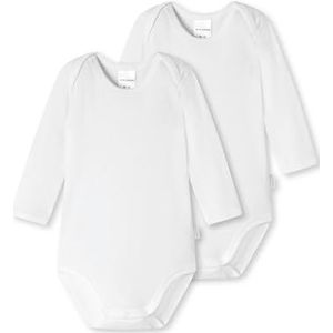 Schiesser Unisex Baby 2 PACK Wickelbody mit Knöpfen - 100% Organic Bio Baumwolle - Größe 56 bis 104