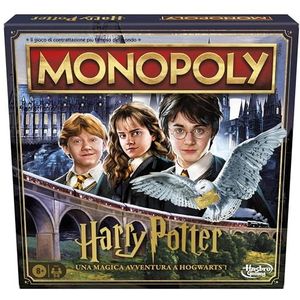 Hasbro Gaming, Halloween-cadeaus voor kinderen en meisjes, spel van het mysterie, Monopoly, Harry Potter Edition, Italiaanse versie