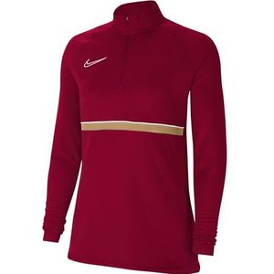 NIKE Dames Academy 21 Boor Top, Team Rood/Wit/Jersey Goud/Wit, CV2653-677, M