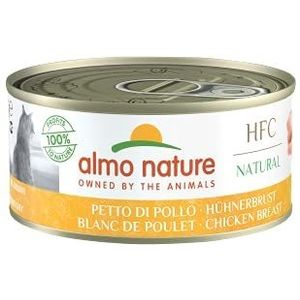 Almo Nature - HFC Natural met kipwit - natvoer voor volwassen katten: 24 blikjes van 150 g