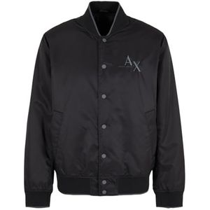 Armani Exchange Men's Digital Desert, duurzaam, Back Logo Print Jacket, Black, L, zwart, L