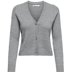 Only - ONLKATIA - Vest - Ultimate Grey - V-hals - Lange Mouwen