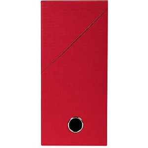 Exacompta - ref. 89425E - 1 transportdoos Canvas - Rug 120 mm - Met metalen grijpgat - Formaat A4 - Afmetingen: 25,5 x 34 x 12 cm - Kleur rood - Gemonteerd geleverd