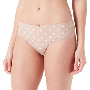 Dim 1 x klassieke slip voor dames, bruin met witte stippen, XS, Marron À Pois Blanc