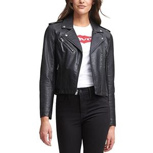 Levi's Women's Faux Leather Moto Jacket (Regular & Plus Size), Classic Black, 2X