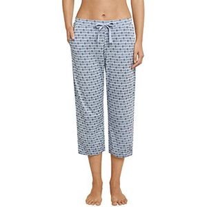 Schiesser dames pyjama broek jersey broek 3/4 lang, grijs (grijsblauw 209), 44 (fabrieksmaat 044)
