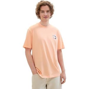 TOM TAILOR Denim Heren T-shirt, 31080 - Sunny Apricot, XL
