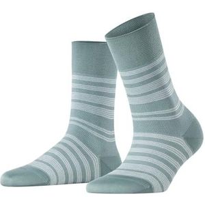 FALKE Dames Sokken Sensitive Sunset Stripe W SO Lyocell Met comfort tailleband 1 Paar, Groen (Light Jade 7862), 35-38