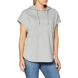 Build Your Brand Mouwloze hoodie voor dames, grijs, L