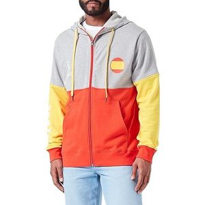 FIFA Officiële World Cup 2022 Overhead Hoodie Sweatshirt met capuchon, grijs/rood/geel, XXL, grijs/rood/geel., XXL