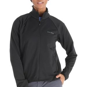 Marmot Leconte fleecejack voor dames, warme jas met volledige rits, ademend, windbestendig, opvouwbaar, ideaal voor wandelen en skilagen, zwart, XL