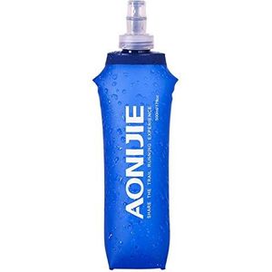Azarxis Zachte Fles Opvouwbare Waterfles Running Zachte Gel Flask Reservoir Handheld Vouwen TPU 250 500 ml voor Hydratatie Pack Wandelen Fietsen Klimmen Compatibel AONIJIE (500ml/16 oz)
