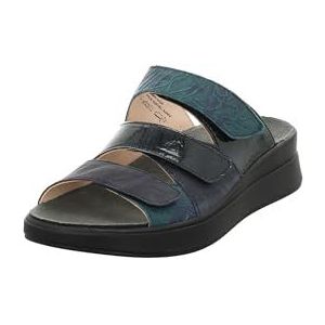 Think Meggie clogs voor dames met leren voering, petrol/combi 8020, 36 EU, petrol combi 8020, 36 EU