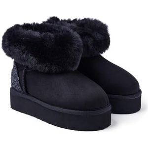 Gioseppo - Portage - Laarzen - Glitter - Bontkraag - Plateauzool