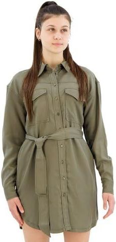 Pepe Jeans - Beate - Dameshemdjurk - Korte Jurk - Lange Mouwen - Geborduurd Logo