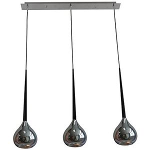 Zumaline LIBRA Bar Pendel Plafondlamp, Zilver, 3x E14