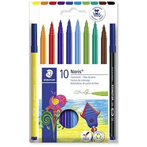 STAEDTLER 326 C10 Fibre-Tip Pen in kartonnen verpakking - diverse kleuren (Pack van 10)