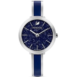 Swarovski Crystalline Delight horloge, Swiss Made, Metalen armband, Blauw, Roestvrij staal