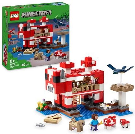 LEGO - Minecraft Het Mooshroom Huis - Speelgoed - Inclusief Steve Minifiguur en Mobs