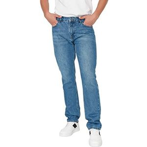 Trendyol Rechte jeans voor heren, blauw, 29, Blauw, 29W