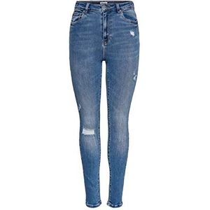 ONLY ONLMila Life HW Ankle Skinny Fit Jeans voor dames, blauw (medium blue denim), 31W x 34L