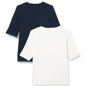 NAME IT T-shirt voor meisjes, Dark Sapphire/Pack: white Alyssum, 134/140 cm