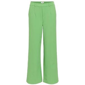Object Dames Objlisa Wide Pant Noos stoffen broek, Vibrant Green, 44