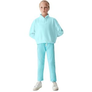 LTB Jeans Yaneme, sweatshirt voor meisjes, lange mouwen, choker-hals om over te trekken, blauw, 100% katoen, maat 104 cm, Water Ballet 14022, 104 cm