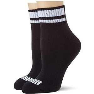 PUMA Puma Junior Clyde Quarter Socks voor kinderen, uniseks, 2 stuks, zwart, 39-42 EU
