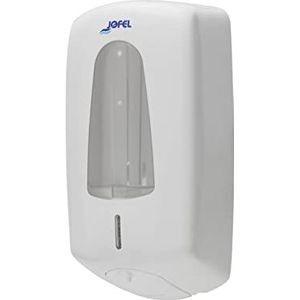 Jofel - Automatische zeepdispenser van gel, navulbaar met 1 l inhoud, badkamerzeepdispenser, contactloze optische zeepdispenser, ABS-behuizing, Aitana AC76050, wit