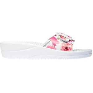 Scholl New Massage, damessandalen, wit fuchsia, 39 EU