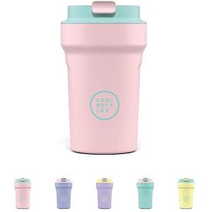 Cool Bottles - Thermosbeker - 350 ml - Luchtdicht - 10 uur koud, 5 uur warm - BPA Vrij - Roze en Blauw