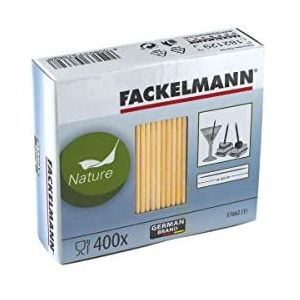 Fackelmann 5766250 tandenstoker van hout, tandenstokers van hout, houten spiesen, tandenstoker, spies, hout, karton, 6,5 cm