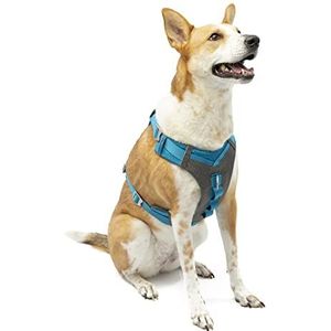 Kurgo Journey Air Harness, hondenharnas voor hardlopen en wandelen, lichtgewicht, ademend, grootblauw