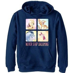 Disney Winnie de Pooh Squad Boy's Fleece capuchontrui, marineblauw, Heather Navy, S, blauw (Heather Navy), S