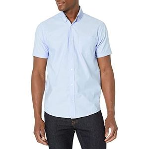 Lee Uniforms Men's Short Sleeve Oxford Shirt, Light Blue, Small