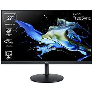 Acer CBA272B Monitor 27 inch (69 cm scherm) Full HD, 75Hz HDMI/VGA, 1 ms (VRB), HDMI 1.4, VGA, in hoogte verstelbaar, draaibaar, AMD FreeSync, zwart