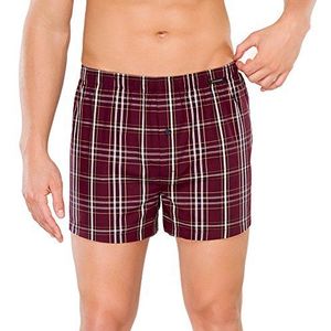Schiesser Boxershorts voor heren, pyjamabroek, rood (bordeaux 502), XL