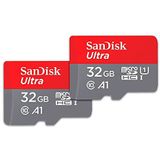 SanDisk Ultra MicroSDHC UHS-I-Kaart 32 GB + SD-Adapter Pak Van 2 (Voor Smartphones En Tablets, A1, Class 10, U1, Full HD Video's, Tot 120 MB/s Leessnelheid, 10 jaar beperkte garantie)