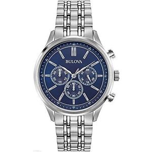 Bulova Heren chronograaf kwartshorloge met roestvrij stalen armband 96A210