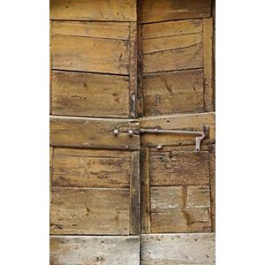 Poster verticaal XL deco deur hout antiek 150 x 240 cm | Trompe das oog, wanddecoratie kwaliteit HD Scenolia