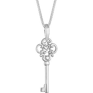 Elli Damesketting met hanger, sleutelhanger, 925 sterling zilver, 0107591312_45, lengte 45 cm