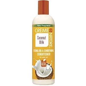 Creme of Nature, CNI, Kokosmelk conditioner, ontwarrend en revitaliserend voor alle haartypes, formule verrijkt met kokosolie, intense voeding en glans (354ml)