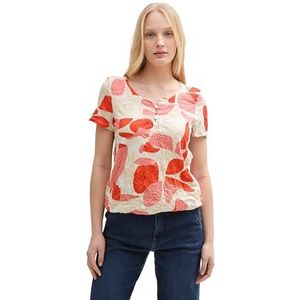 TOM TAILOR T-shirt voor dames, 37799 - Red Dots And Shapes Design, 3XL