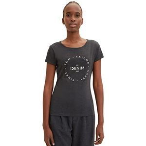 TOM TAILOR Denim Dames T-shirt 1036905, 10522 - Shale Grey Melange, S