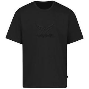 Heavy Oversized T-shirt met 3D-motief, zwart, L