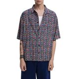 Kortemouw - Overhemd - Multicolor - Geometrische Borduursels