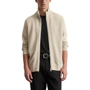 Marc O'Polo - Gebreid Vest - Beige - Normale Pasvorm - Lange Mouw