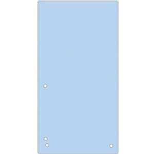 DONAU 100 stuks scheidingsstrips/kleur: blauw/1/3 A4 van 190 g/m² gerecycled karton, 4-voudige perforatie, 23,5 x 10,5 cm, gelocht/tabbladen, mappen, tabbladen, tabbladen, made in EU